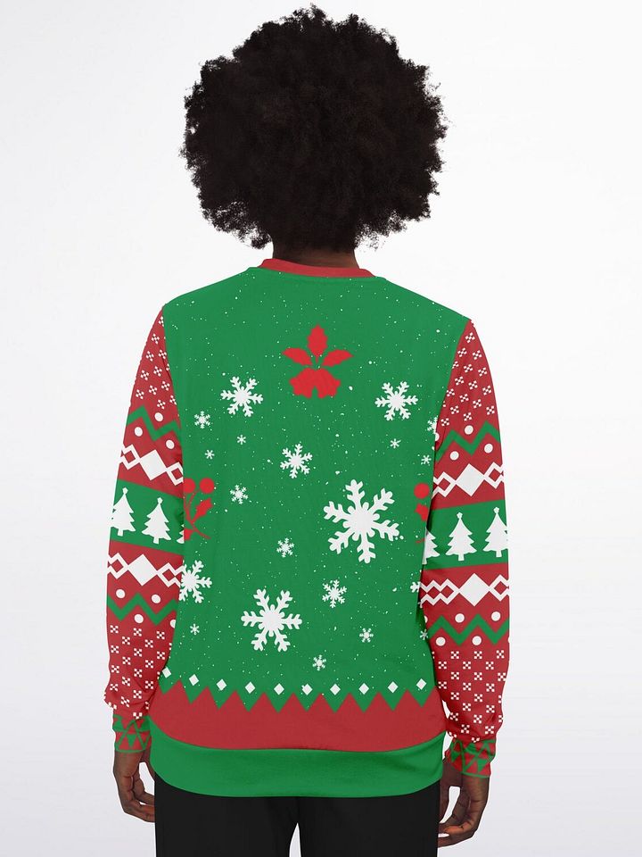 Funny Candy Cane Christmas Sweatshirt | Quirky Holiday Ugly Sweater | Christmas Party Outfit | Festive Winter Pullover product image (2)