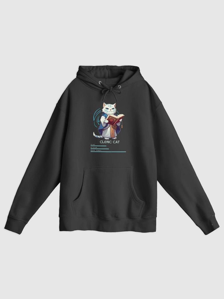 RPG Cleric Cat unisex medium-heavy fleece lined hoodie for gamers and cat lovers product image (1)