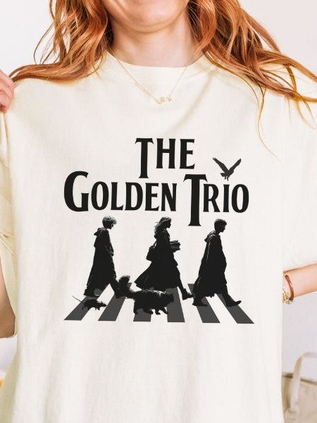 Golden Trio on Abbey Road Vintage Parody Shirt product image (3)