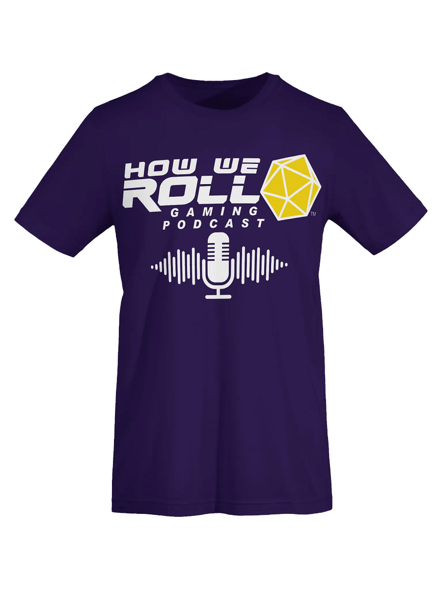 How We Roll Gaming Podcast T-shirt (white logo) product image (5)