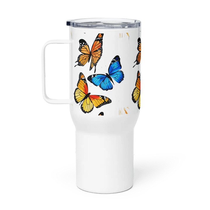 Stainless steel butterfly Travel Mug product image (1)