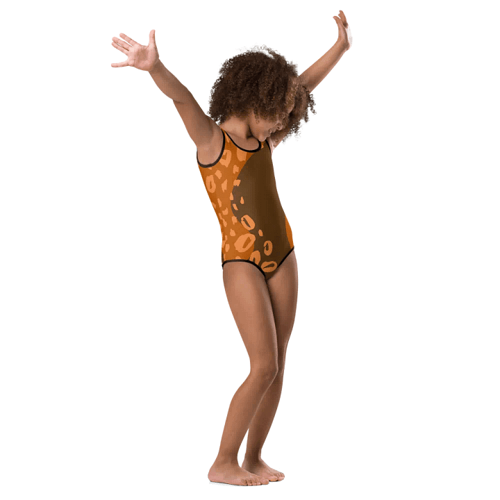 Orange Leopard Kids Swimsuit product image (1)