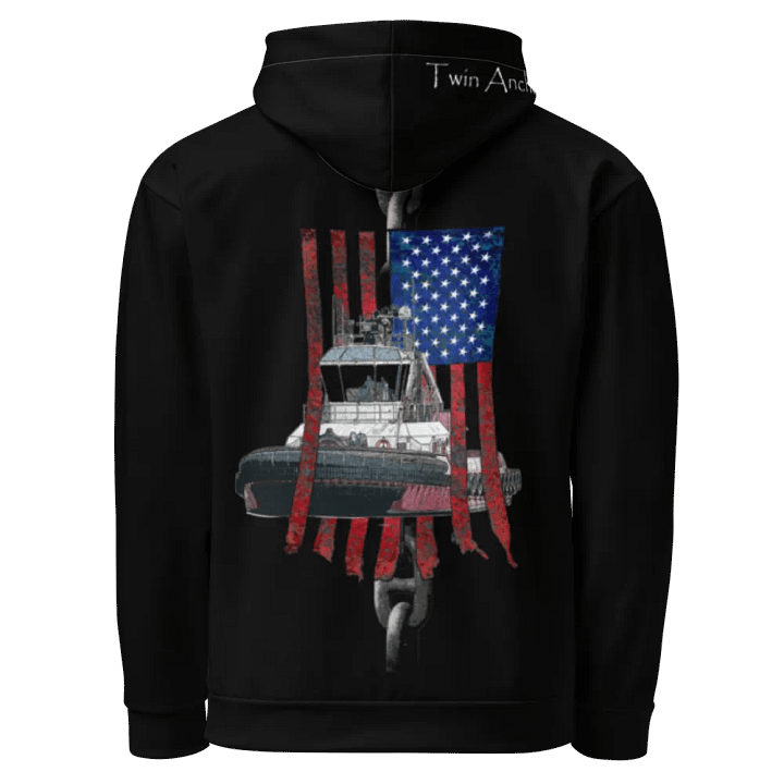 Black Chain Athena Tug & CE Flage Hoodie product image (1)
