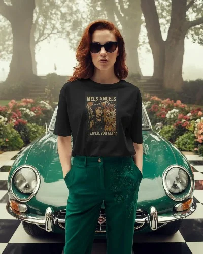 Original design- Mel’s Angels “I Lived. You Mad?” T-Shirt – Bella+Canvas Unisex Graphic Tee, Road-Worn Survivor Series product image (1)