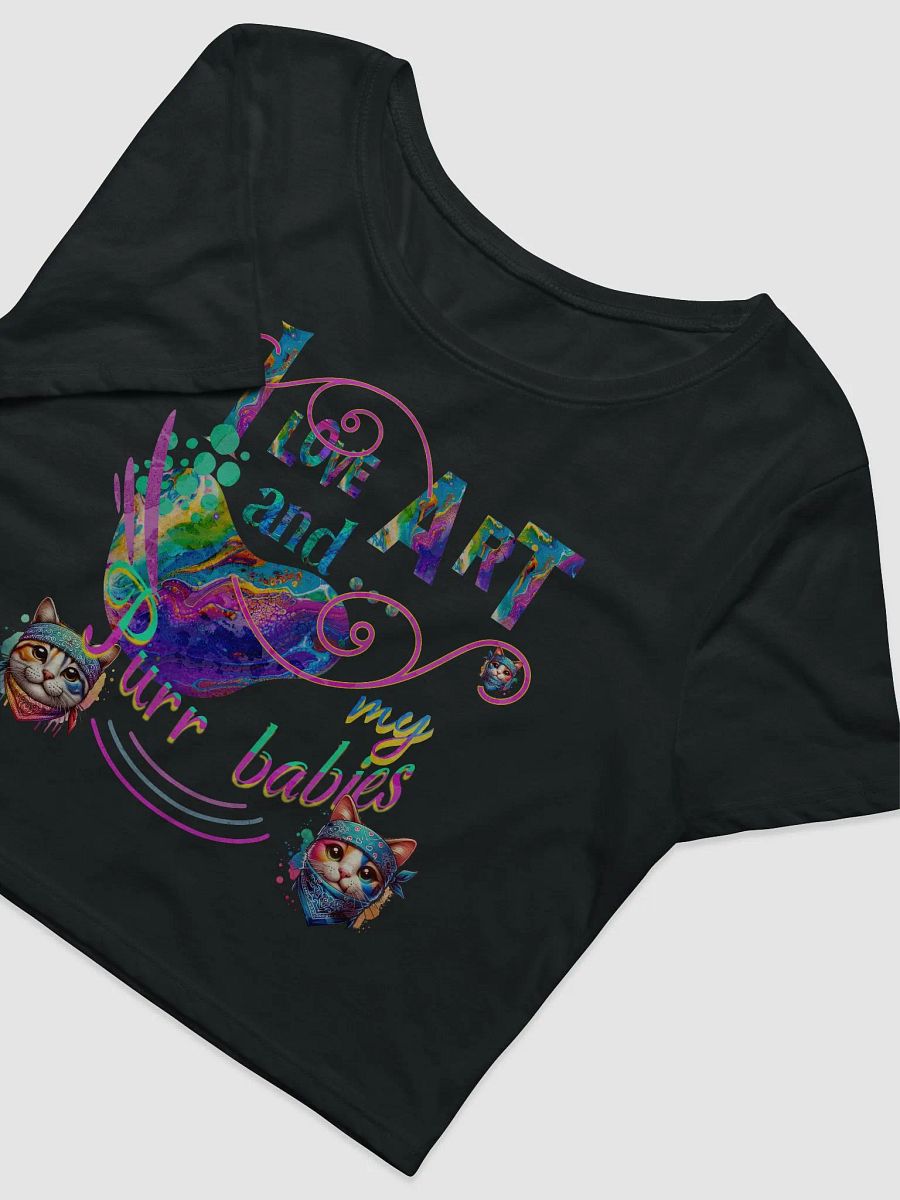 I love Art and my Purry babies crop top product image (8)