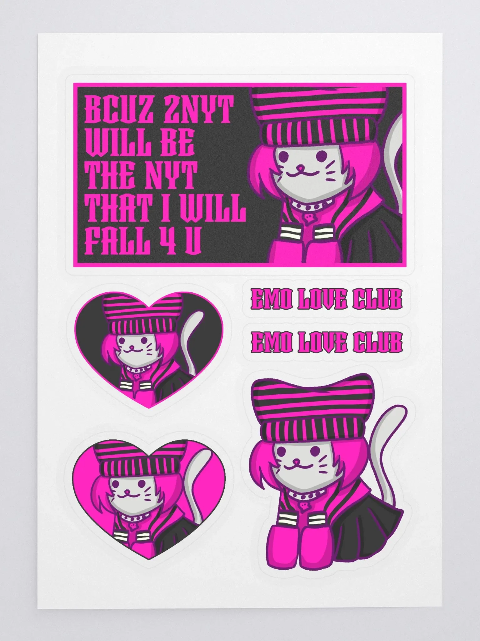 THE EMO LOVE CLUB Sticker Sheet product image (3)