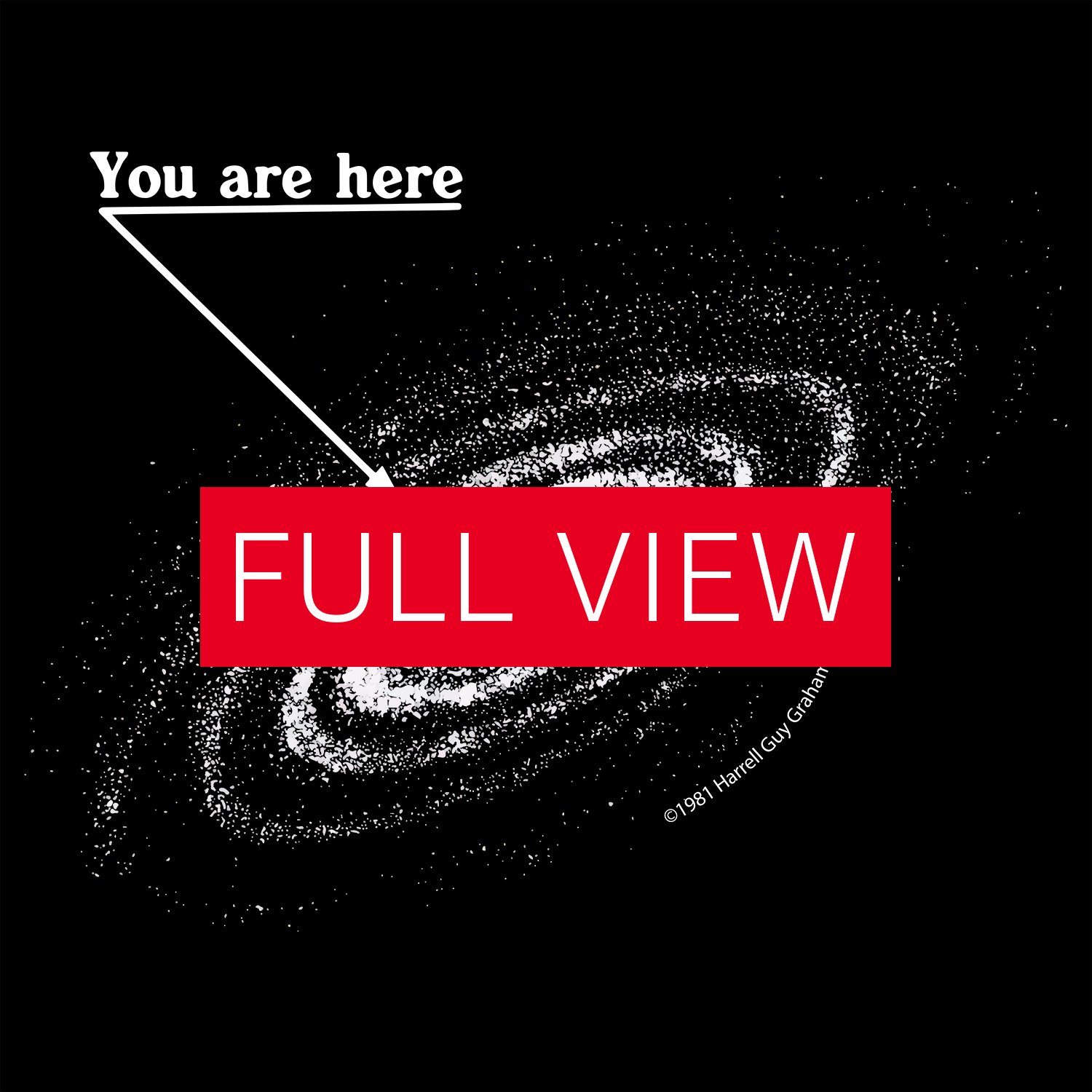 You are here: Milky Way galaxy map — Short-Sleeve Unisex T-Shirt, space t-shirt, star map product image (3)