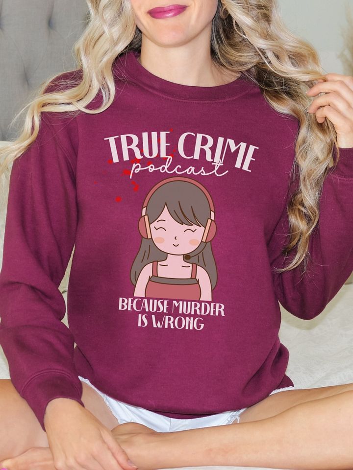 True Crime Podcast Girl Sweatshirt product image (1)