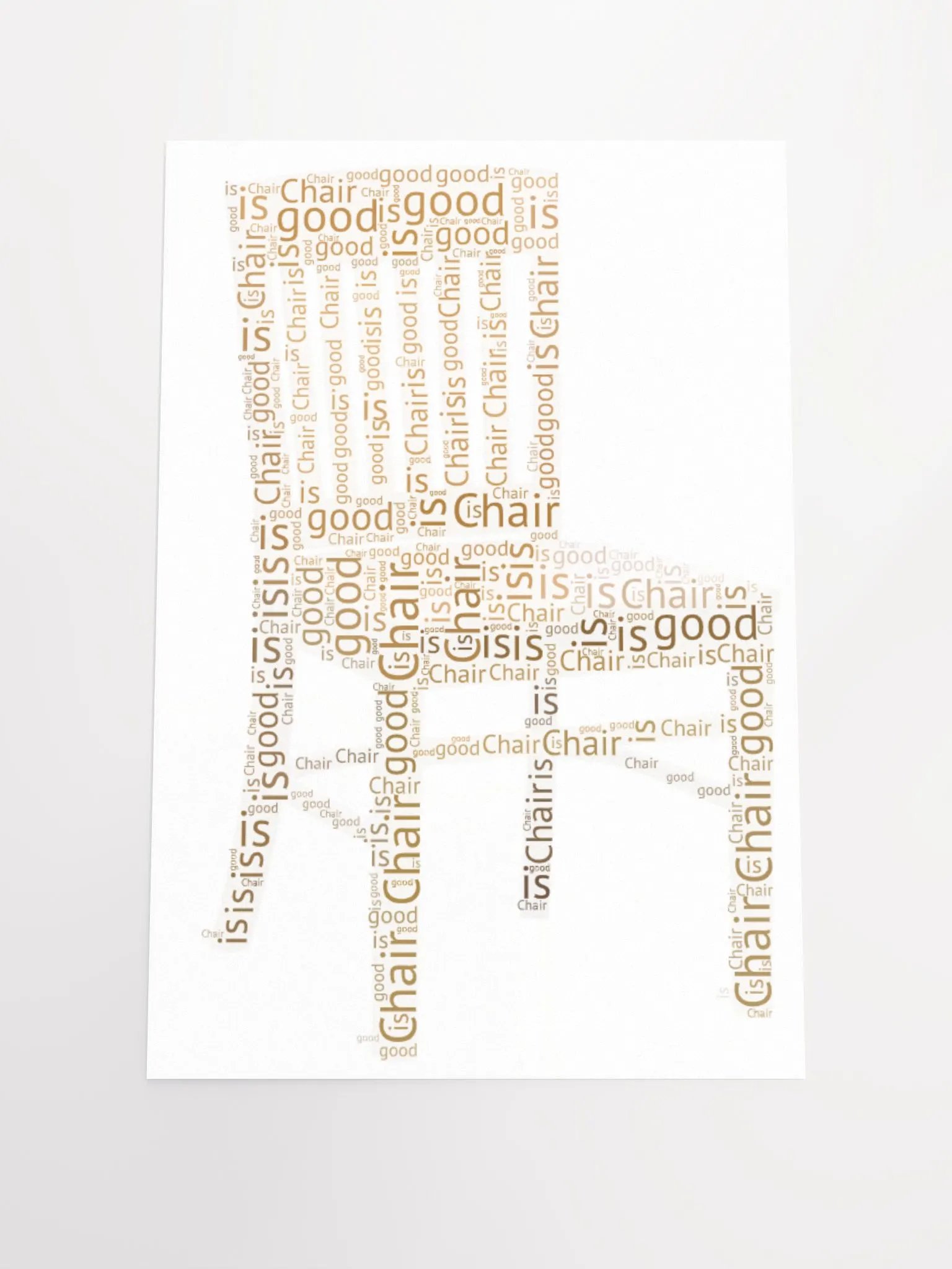 Chair is Good - Word Art Poster product image (1)