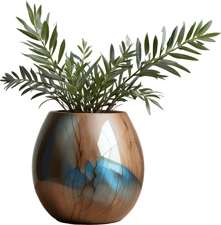 Earthly Reflections – Nature-Inspired Vase PNG product image (1)