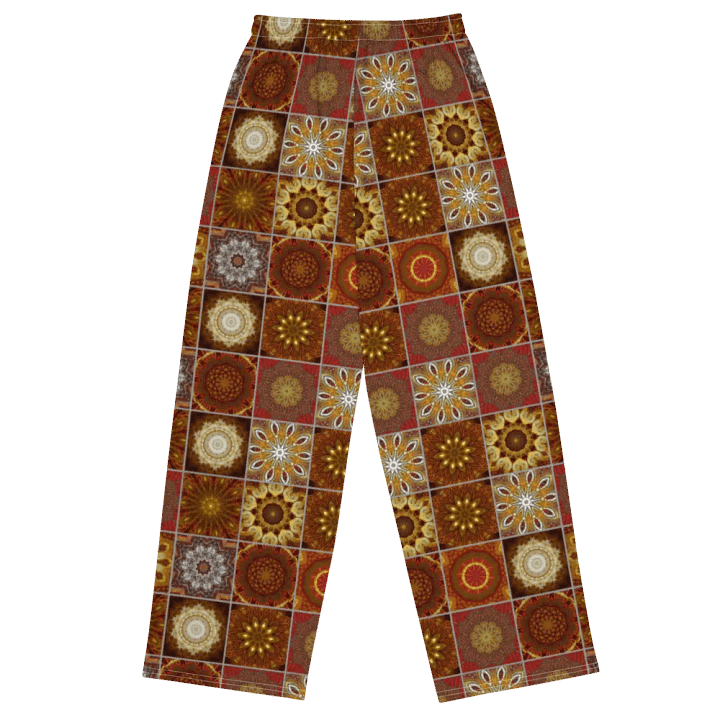 Gold Crazy Quilt Wideleg Pants product image (1)