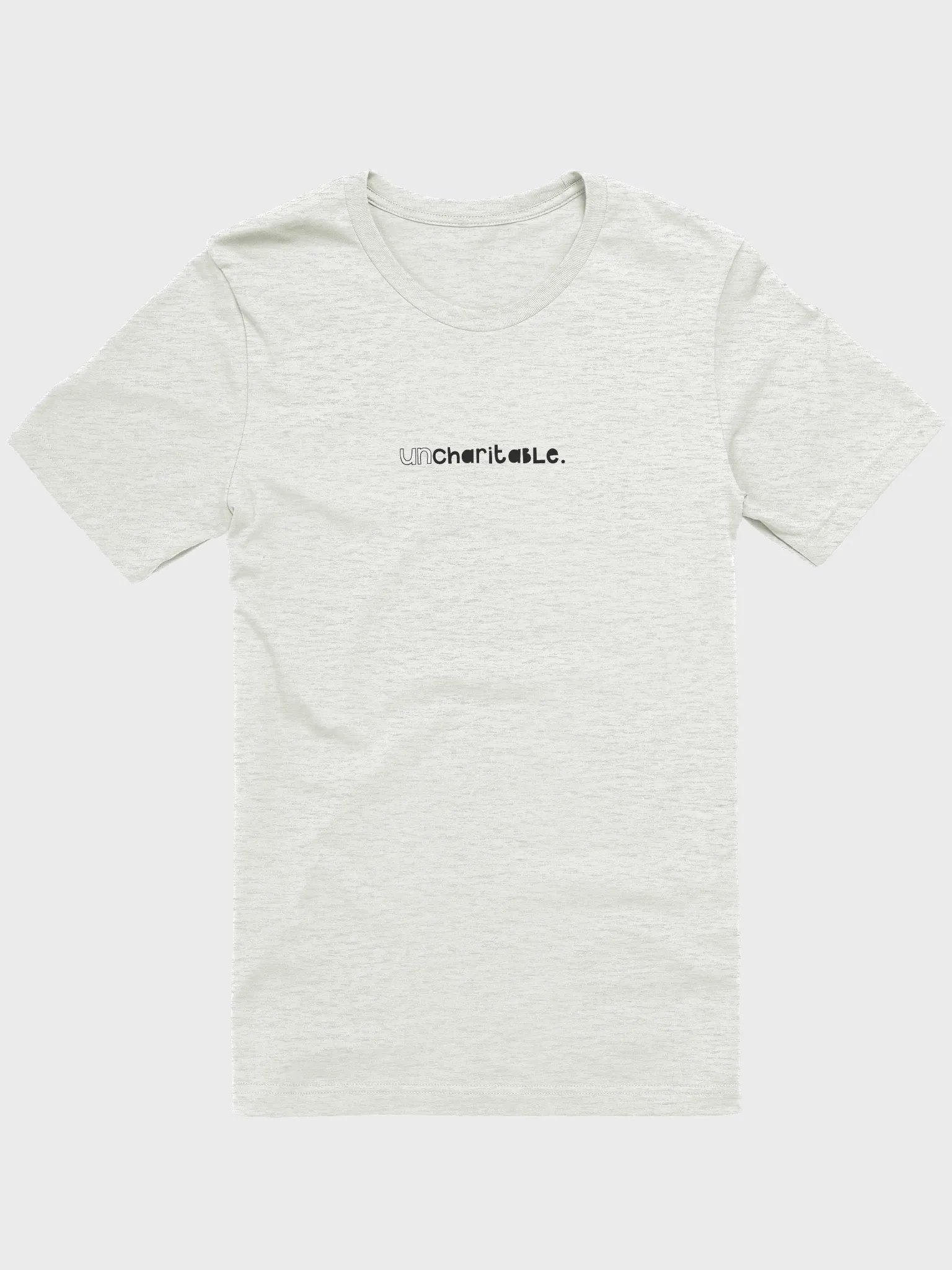Uncharitable T-Shirt (light colours - dainty print) product image (1)