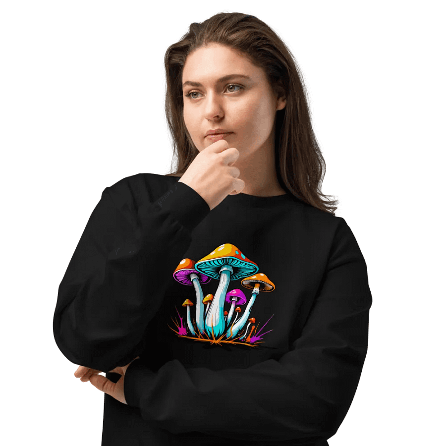 [Groovy Shrooms] Unisex Premium Heavyweight Long Sleeve Shirt product image (7)