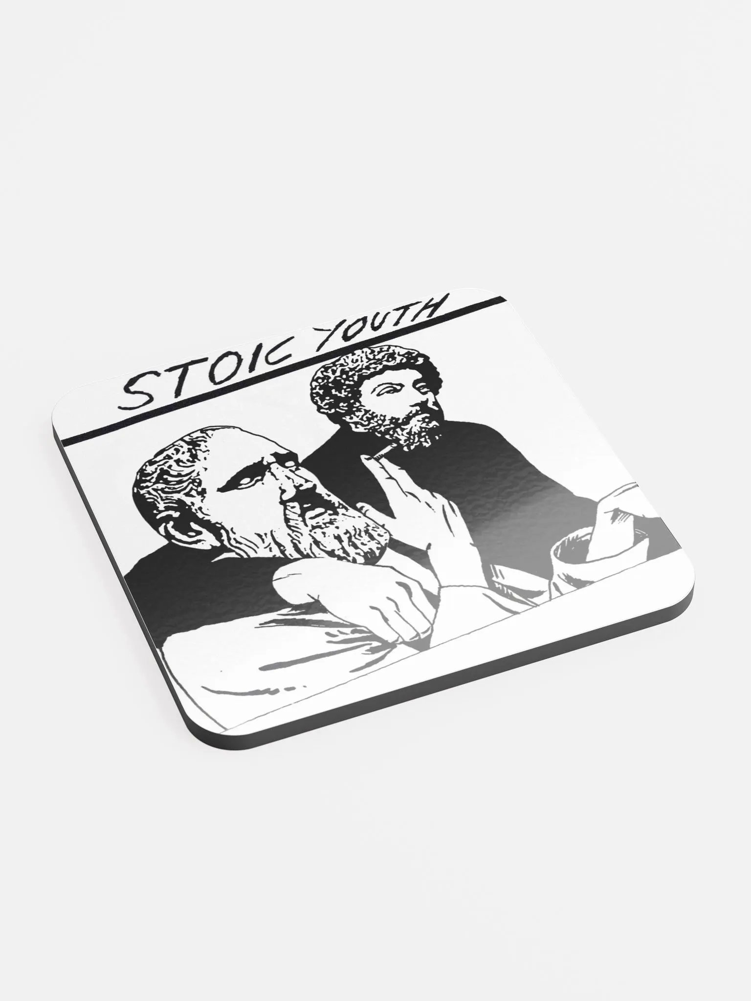 Stoic Youth Glossed Cork Coaster product image (2)
