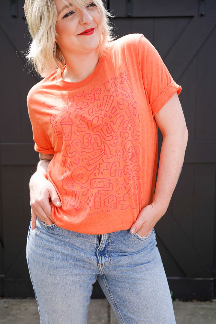 CREATIVE CHAOS T-Shirt - Red txt product image (2)