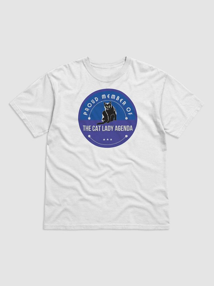 The Cat Lady Agenda blue logo T-shirt product image (2)