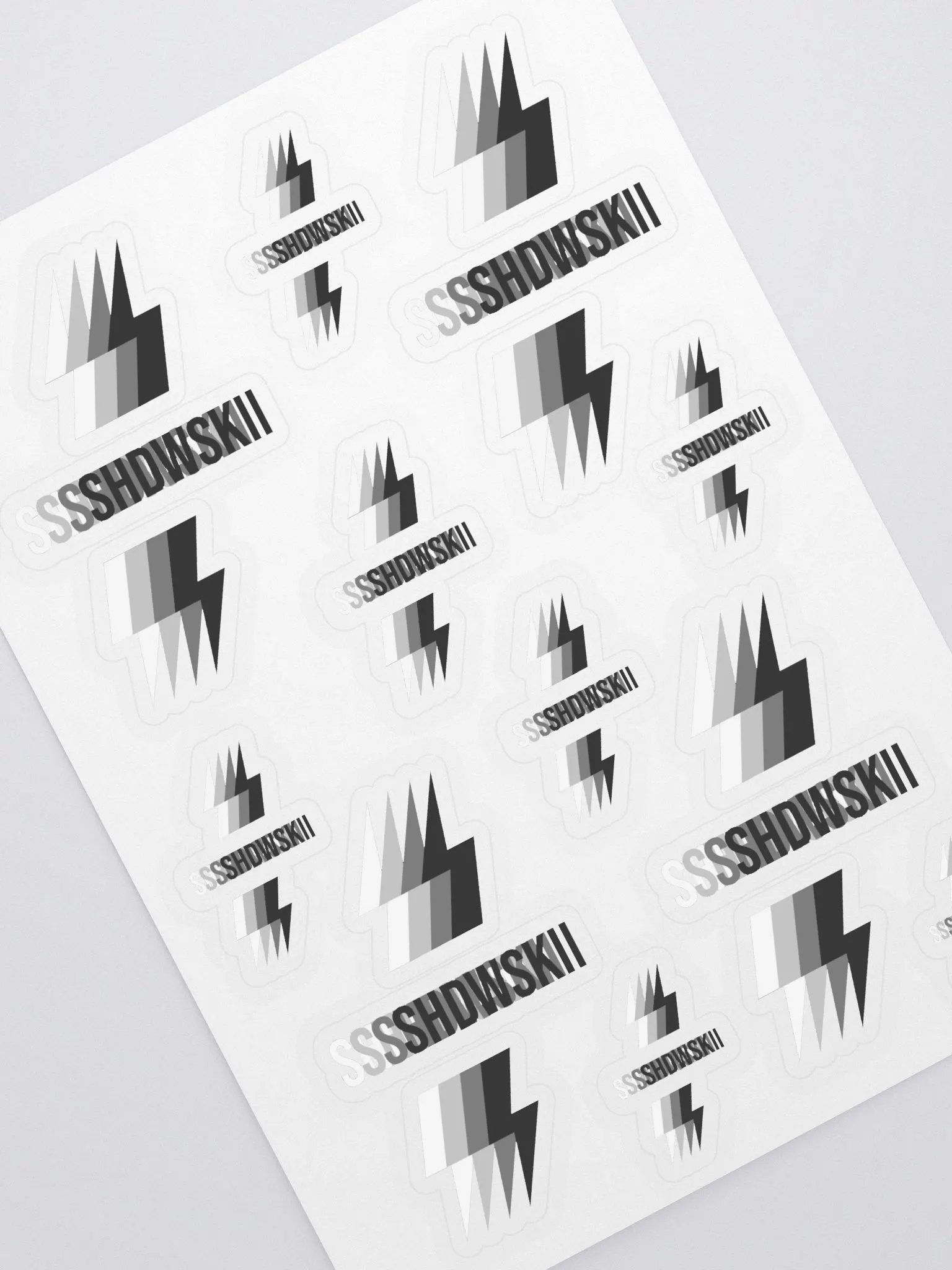 3D STICKERS / BLACK TO WHITE product image (2)