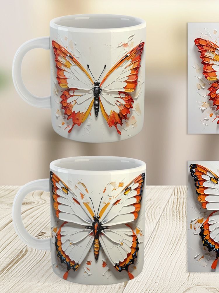 Whispers of Flight Butterfly White Glossy Mug product image (19)