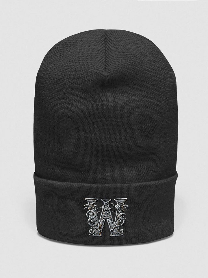 Whimsical Floral Initial Embroidered Beanie product image (7)