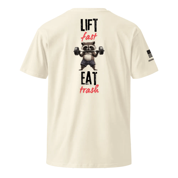 Lift Fast, Eat Trash Raccoon Warrior Tee - Unisex Tee product image (2)