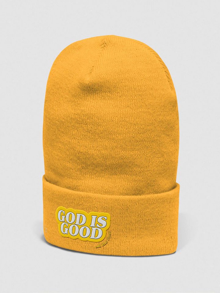 YELLOW God is Good Beanie product image (2)