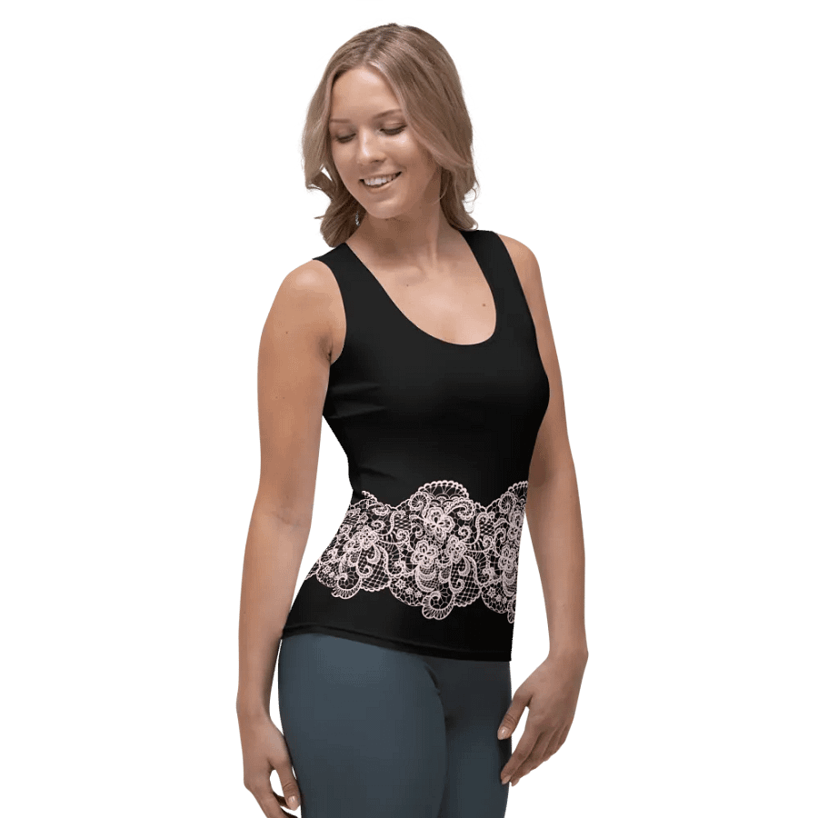 Lace Pink Premium Sleeveless T-Shirt product image (6)
