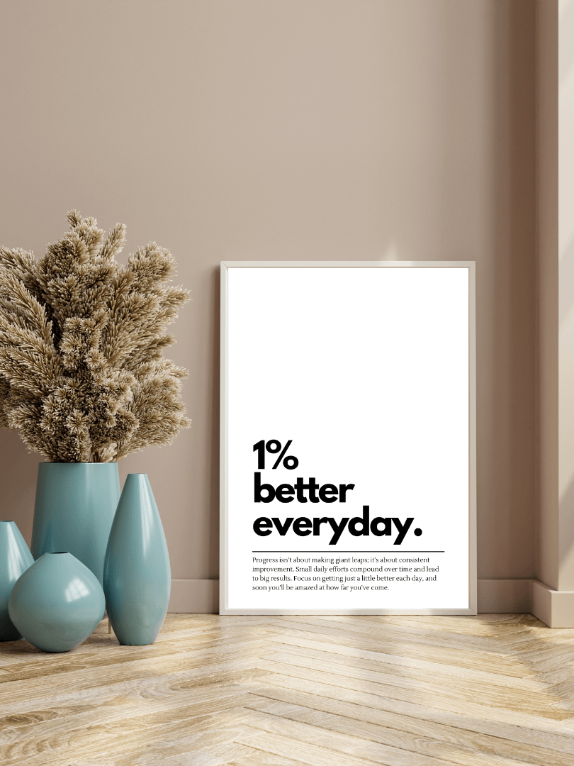 1% Better Everyday Minimalist Printable Wall Art product image (1)