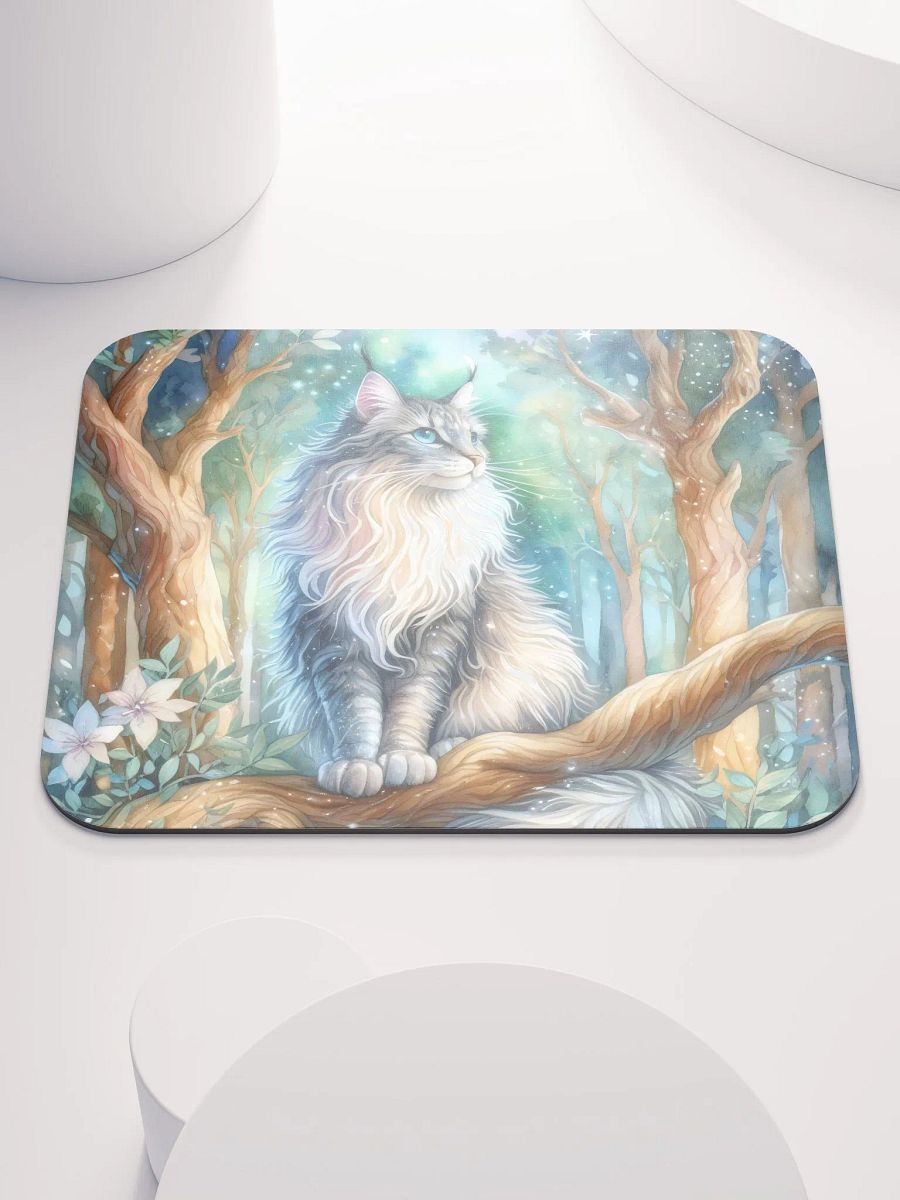 Majestic Cat in a Mystical Forest Mouse Pad product image (2)