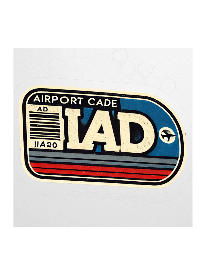 IAD Airport Code Sticker product image (1)