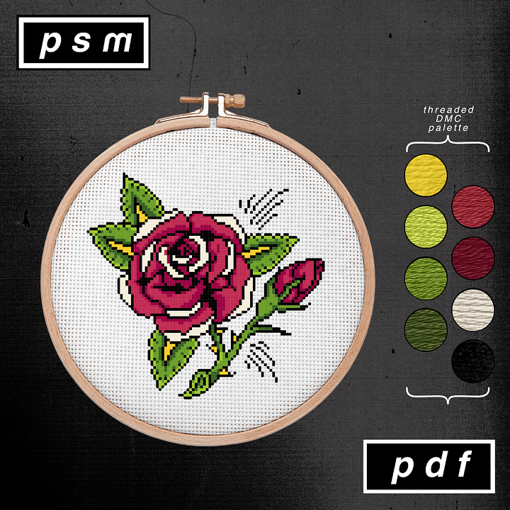 Thorny Rose with Bud Pattern product image (1)
