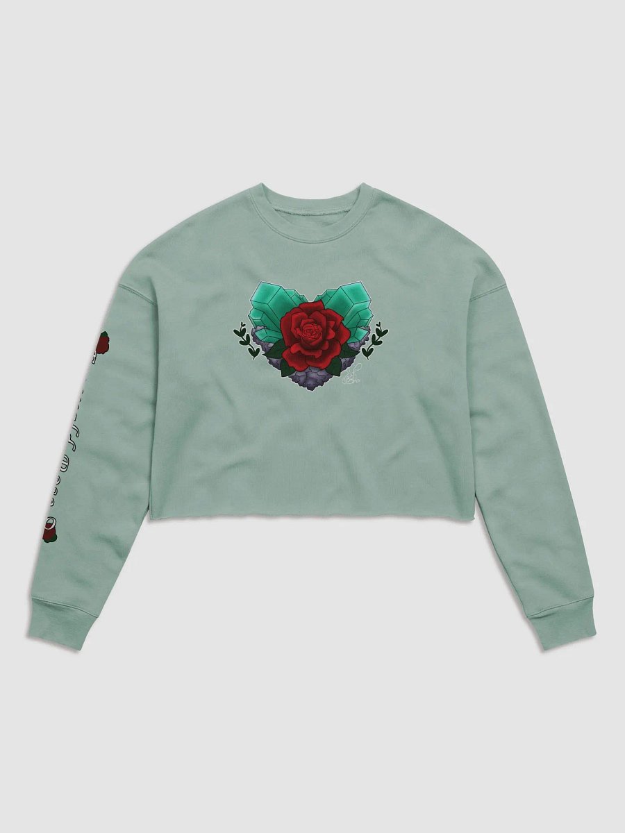 Emerald Rose Croptop Sweatshirt product image (1)