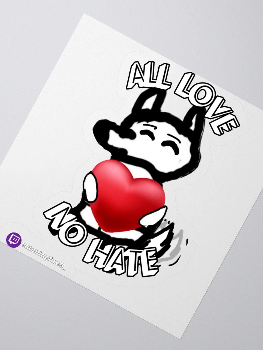 All Love No Hate sticker product image (2)