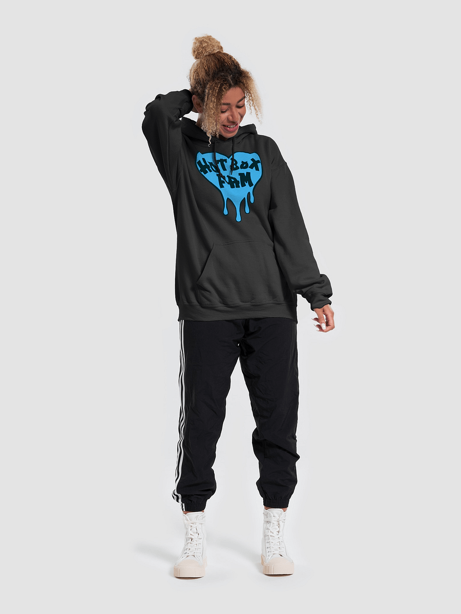 UNISEX HOT BOX FAM SOLID LIGHT BLUE LOGO HOODIE product image (51)