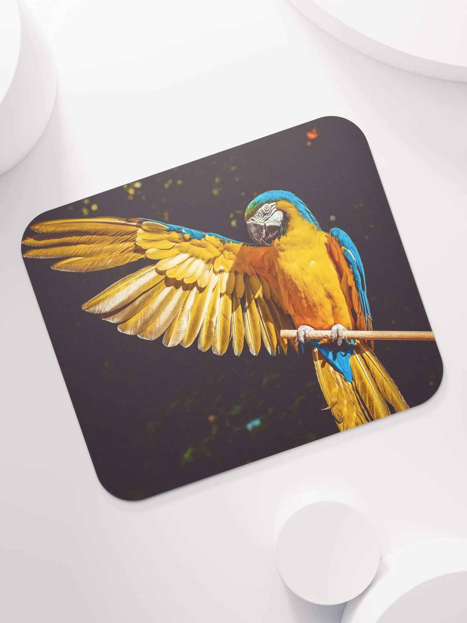 Vibrant Macaw Mouse Pad - Colorful & Durable Desk Accessory for Gaming & Office Use product image (5)
