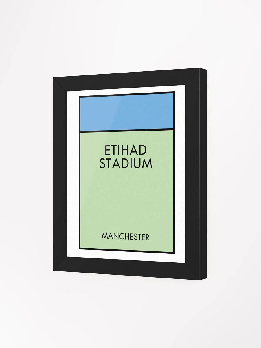 Etihad Stadium Manchester Monopoly Title Art Framed Print product image (4)