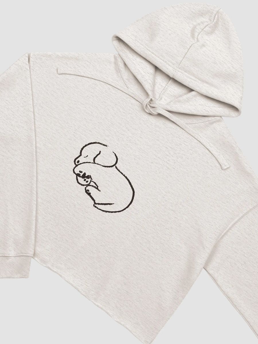 Sleeping Dog Drawn Cropped Hoodie product image (8)