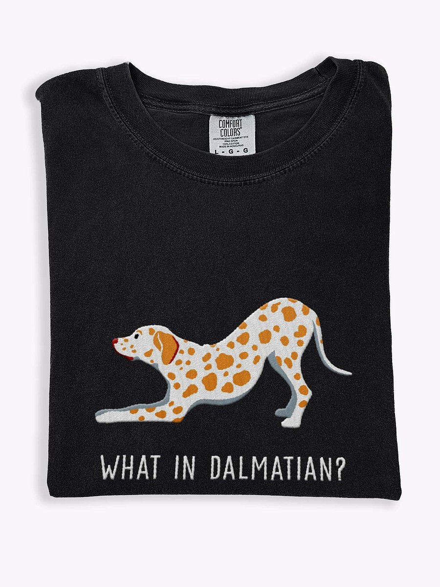 What in Dalmatian? T-Shirt(Embroidered) of a Dalmatian(Lemon) product image (1)