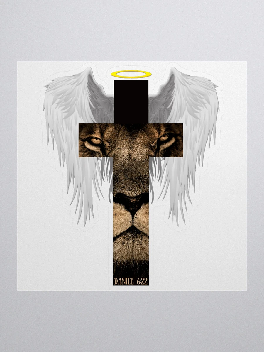 Daniel 6:22 Lion Angel Wings Sticker product image (2)