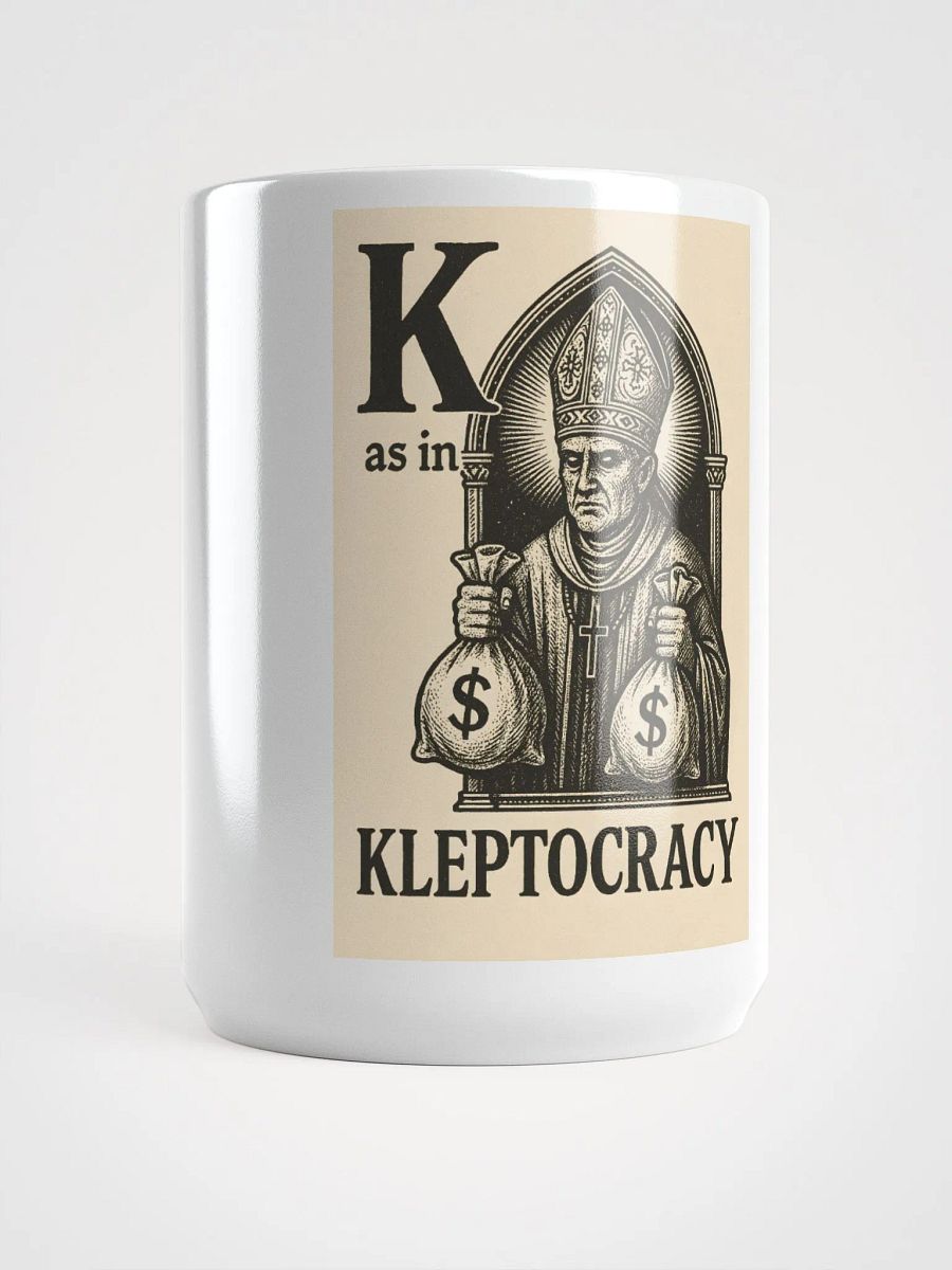 K as in kleptocracy mug product image (1)