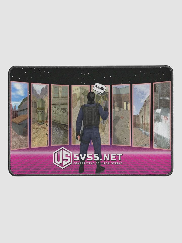5vs5.net™ Get Rekt Gaming Desk Mat 12" x 18" product image (1)