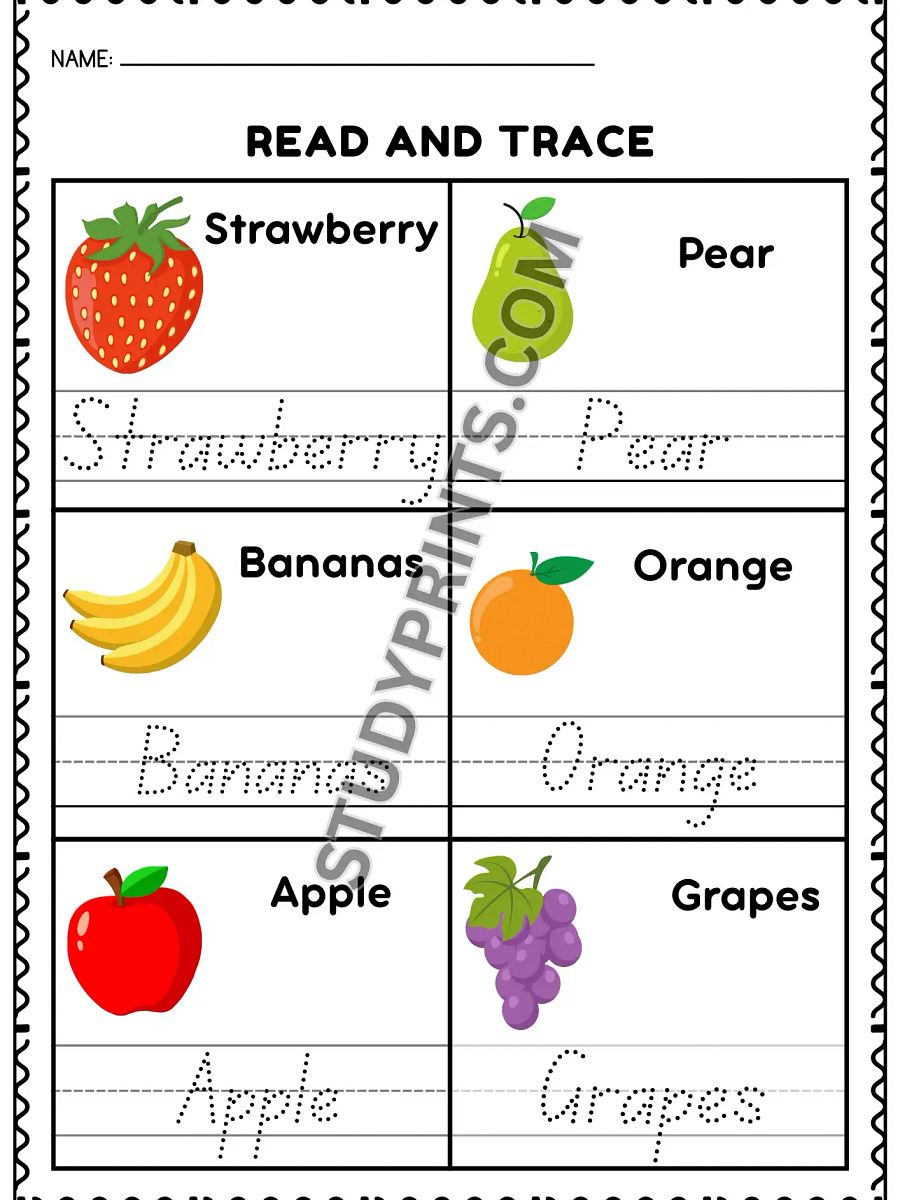 Read, Trace And Write Worksheet For 1st grade product image (3)
