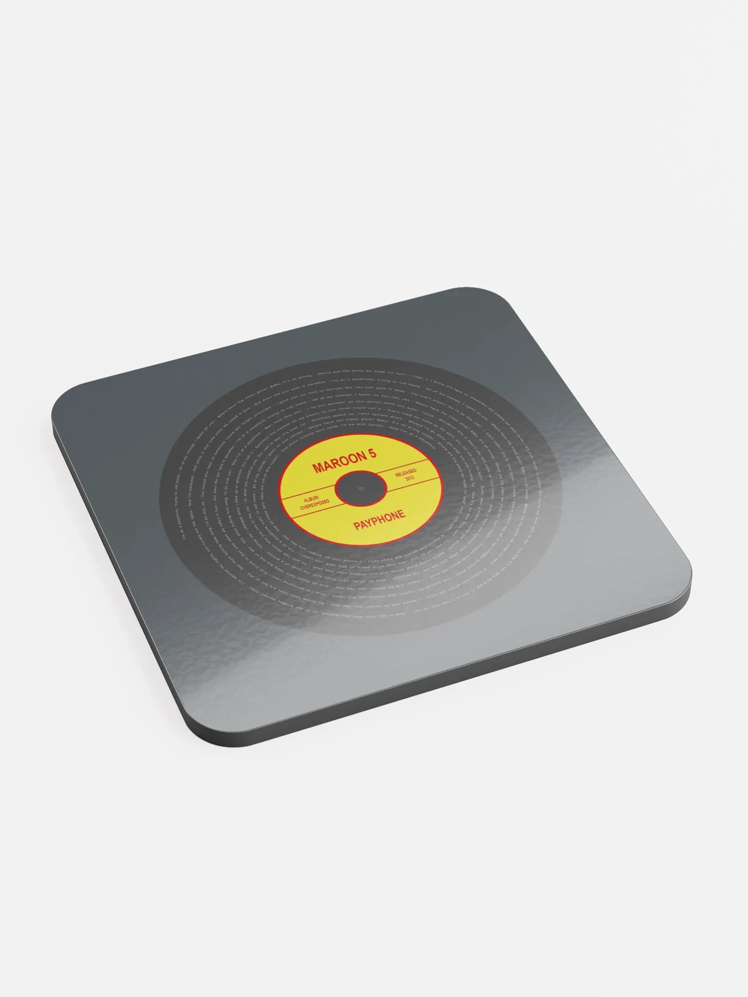 Maroon 5 - Payphone Vinyl Coaster product image (2)