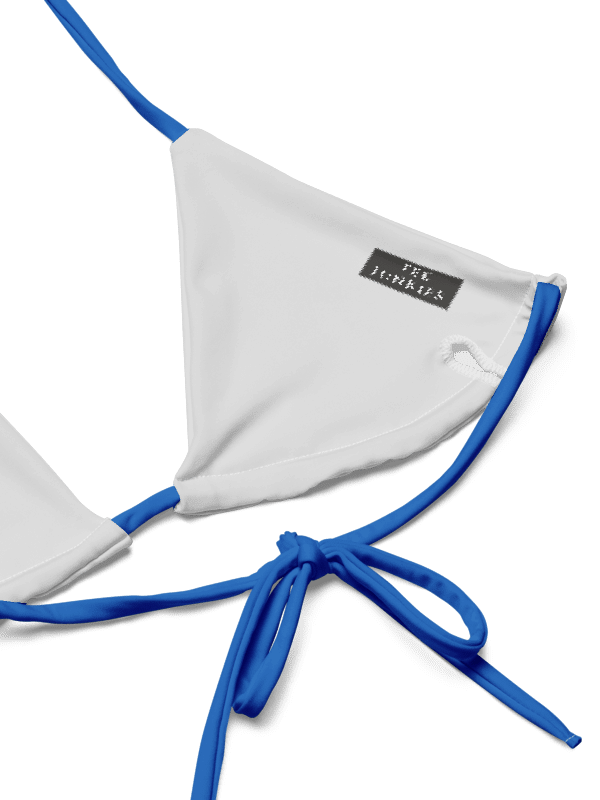 Blue Low Rise Cheeky String Bikini, Mardi Gras Top product image (10)