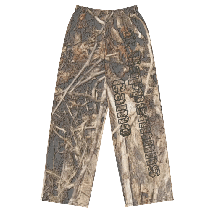 Unisex Wide-Leg Pants - Dead Split - It Happennnns Camo product image (1)