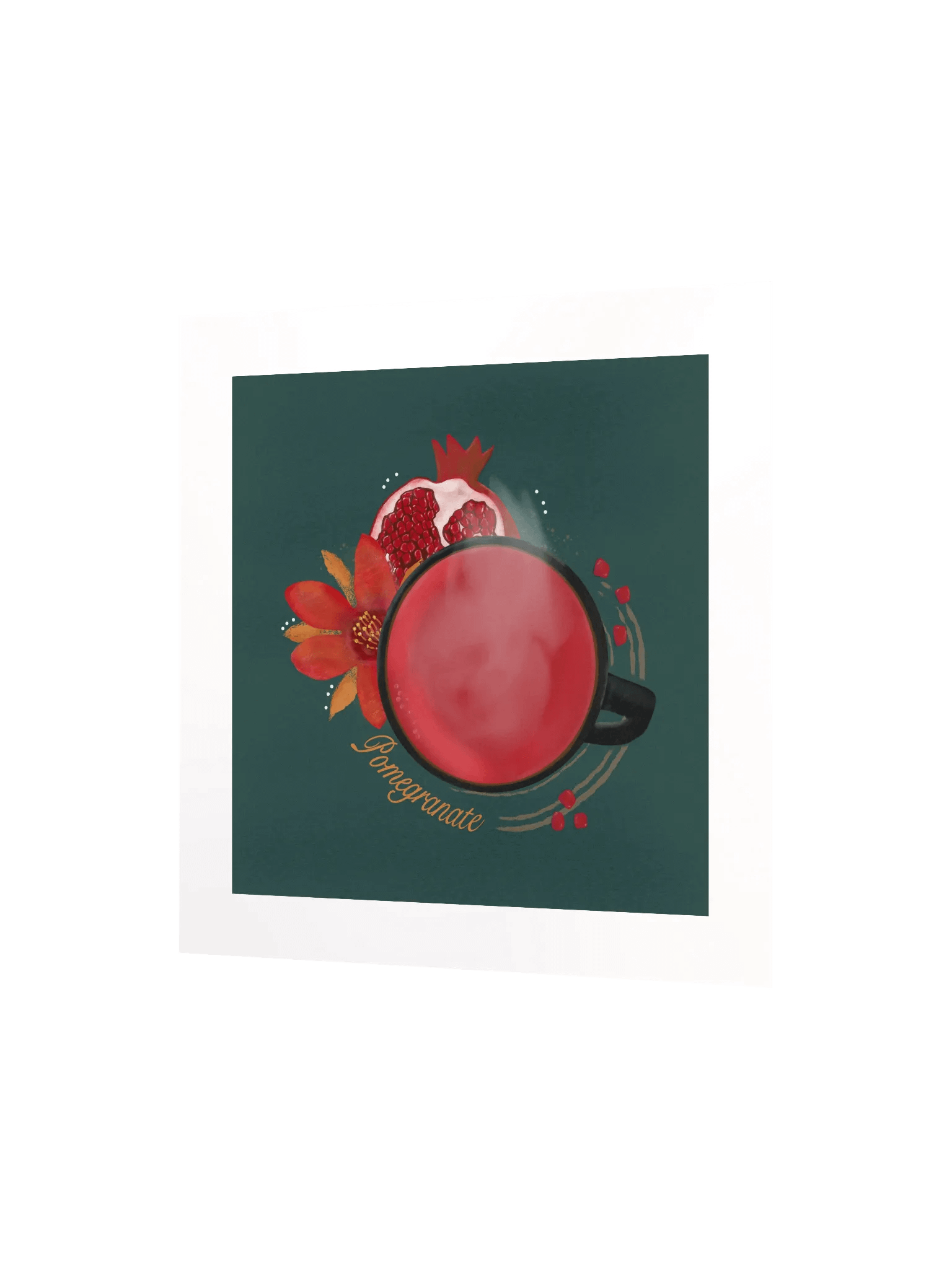 Pomegranate Herbal Tea Matte Poster - Green product image (3)