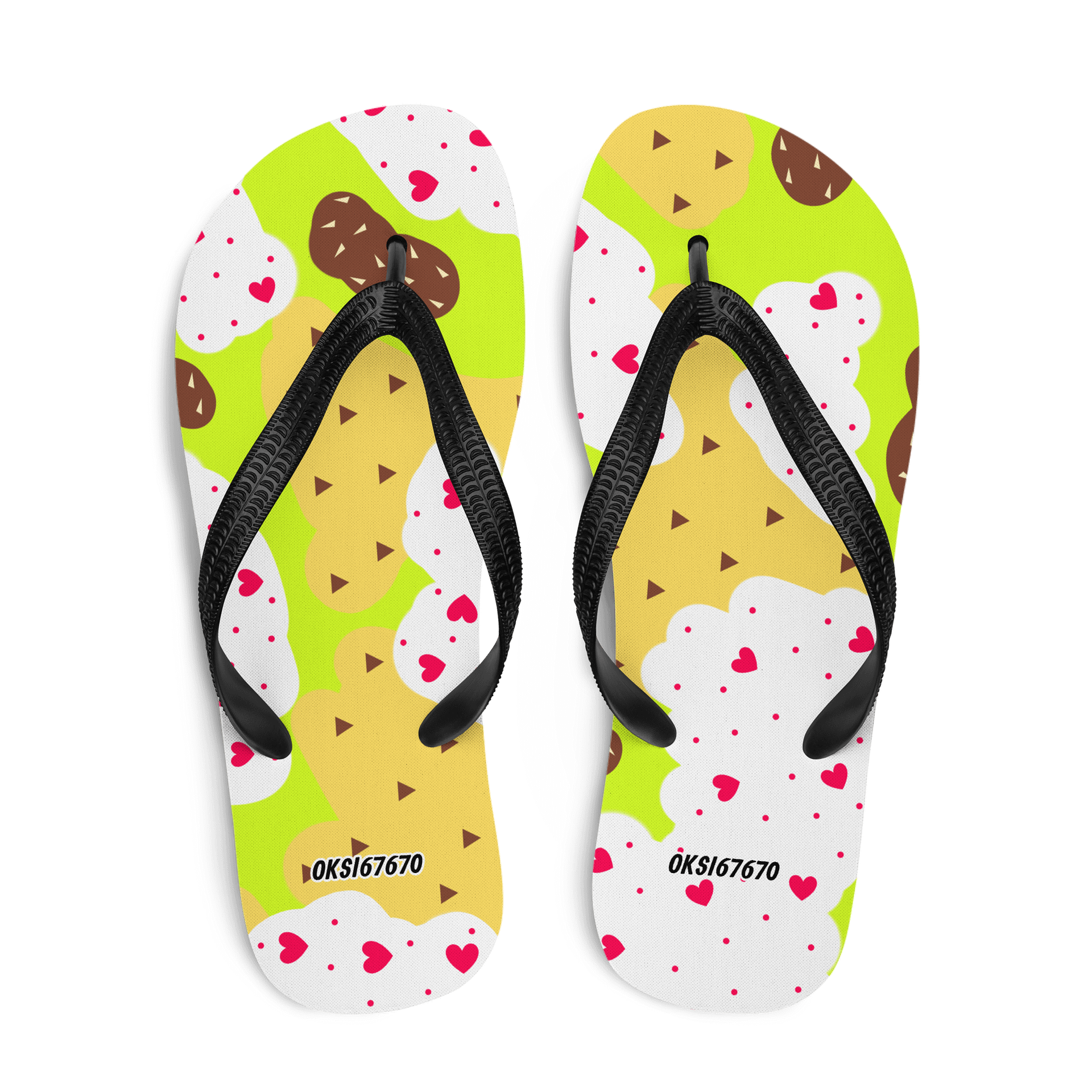 Heartfelt Neon Summer Flip-Flops product image (2)