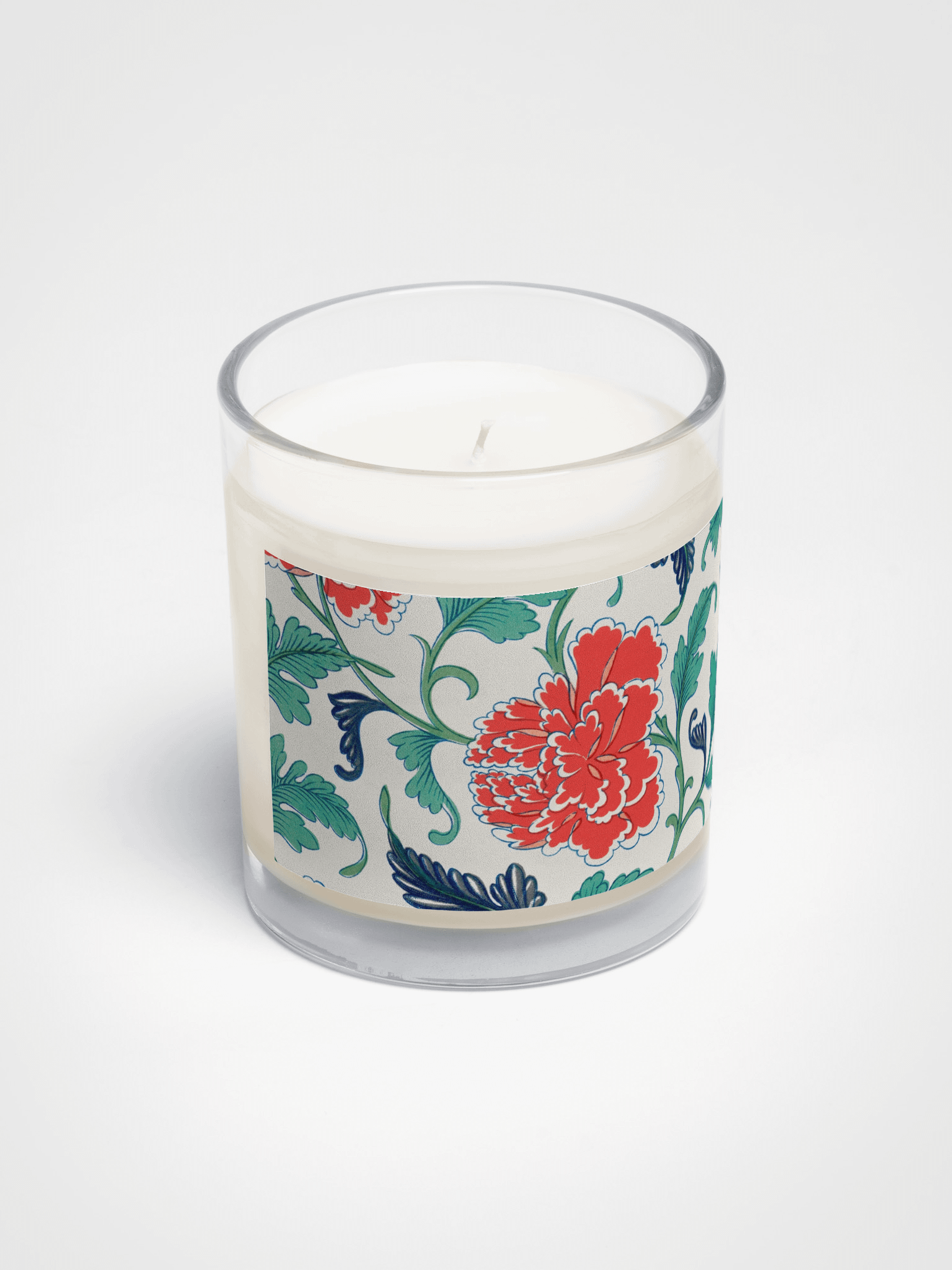 Red Floral Pattern. Soy Wax Candle product image (2)