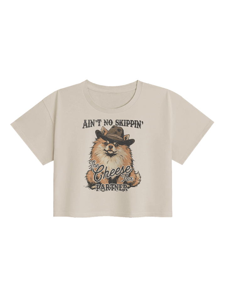 Funny Cheese Tax Sheriff Pomeranian Premium Crop Top product image (2)