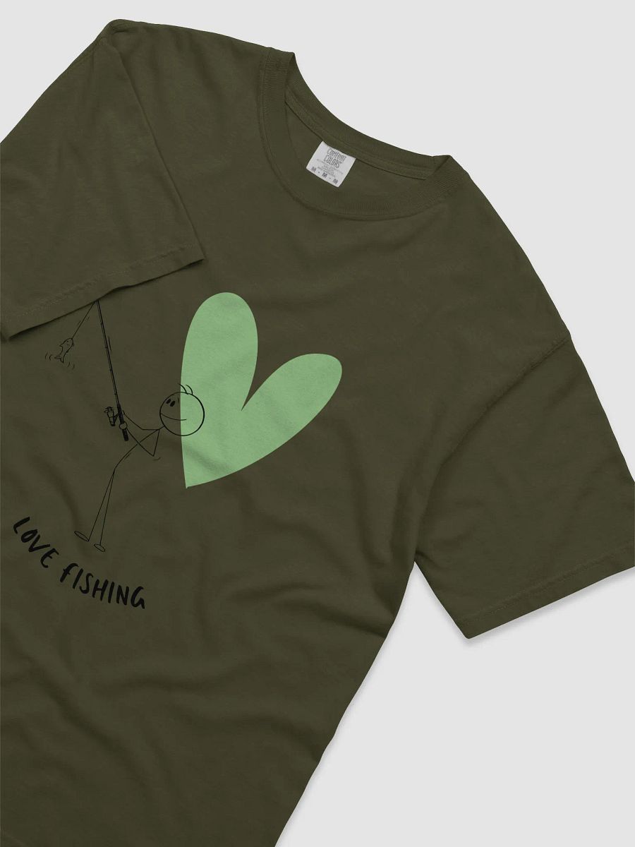 Love Fishing Heart Cartoon Heavyweight T-Shirt product image (30)