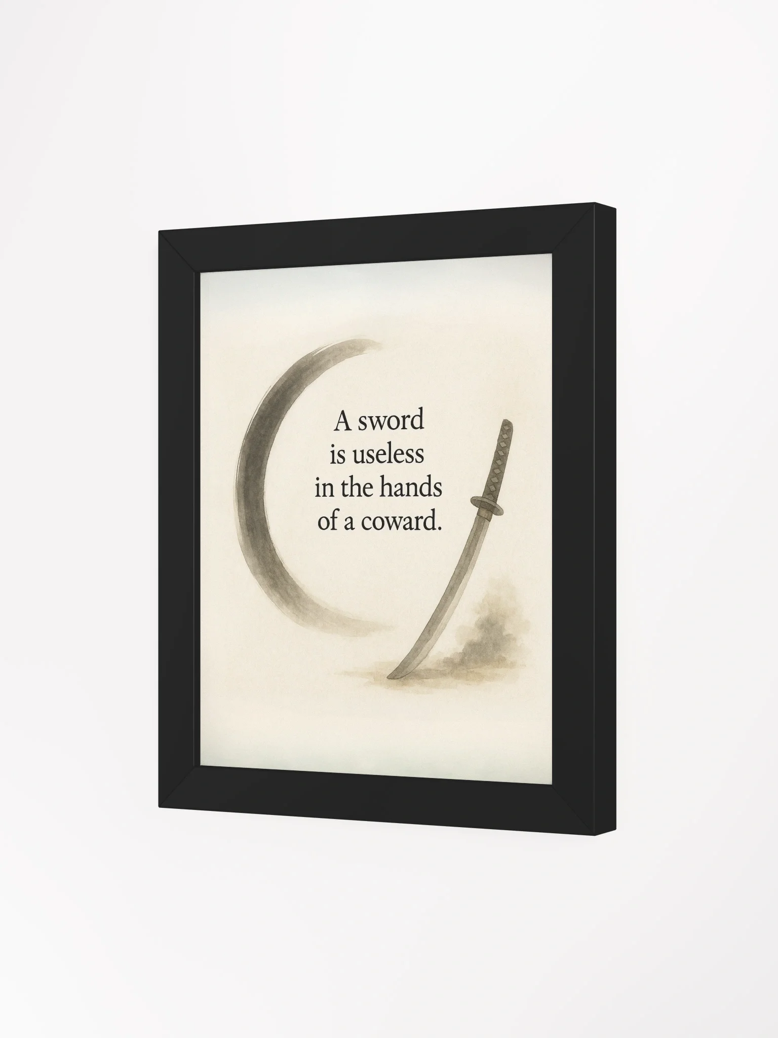 "A Sword Is Useless in the Hands of a Coward" — Nichiren Buddhism Wall Art for Courage and Faith product image (3)